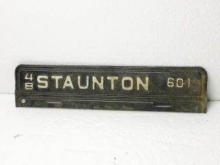 1948 Staunton County License Plate Tag Topper Virginia Va Tag Low 601 Embossed