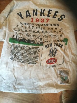 Vintage 1927 York Yankees Long Gone Men’s T - Shirt Size Large.
