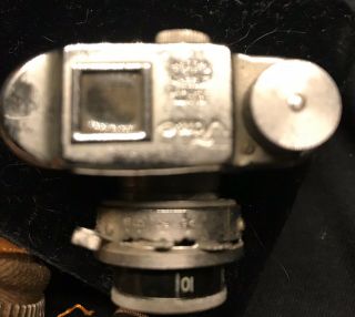 Vintage Miniature Camera TONE Anastigmat 1:3.  5 f25mm w leather case 3