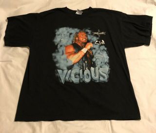 Vintage 1990s Sid Vicious World Championship Wrestling Wcw Black T Shirt Sz Xl