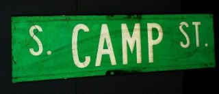 Authentic Retired S Camp St.  Street Sign 30 " Road,  Traffic Man Cave Garage