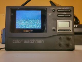 Sony Color Watchman Fdl - 3500 Lcd Tv Color Am/fm Stereo Tuner Analogue