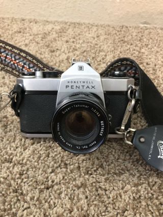 Vintage Honeywell Pentax Sp 500 35mm Slr Camera With - Takumar Lens