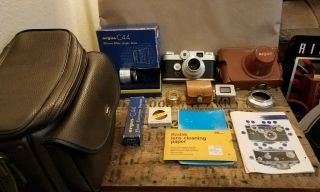 Vintage Argus C - 4 Camera W/ Case,  Bag,  Wide Angle,  Rangefinder,  & More