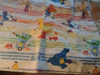 Sesame Street Blanket Vintage Made By Chatham 6ft By 7ft
