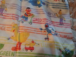 Sesame street blanket vintage made by Chatham 6ft by 7ft 3