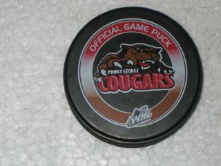 Prince George Cougars Official Game Puck Whl Circa 2010
