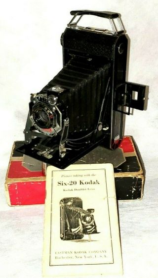 Kodak Six - 20 Folding Camera With Anastigmat 100mm F - 6.  3 Lens Perfect