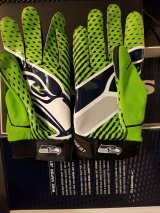Nike Seattle Seahawks Authentic On - Field Nfl Vapor Jet 2.  0 Elite Gloves M - $100