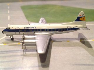 Aeroclassics Lufthansa Viscount D - Anaf 1/400 Scale Airplane Model