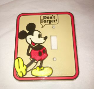 Vintage Disney Mickey Mouse Light Switch Cover
