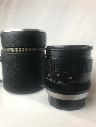 Elicar Automatic 1:2.  8 F=35mm Lens With Case Minolta Mount Sr