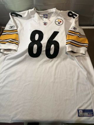 Vintage Authentic Hines Ward 86 Pittsburg Steelers Reebok Nfl Jersey Size 60