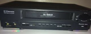 Emerson Ewv401b Hifi Da - 4head Video Cassette Recorder Vcr Vhs Player.