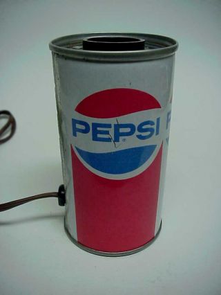 Vintage Pepsi Cola Metal Can Electric Lamp (305)