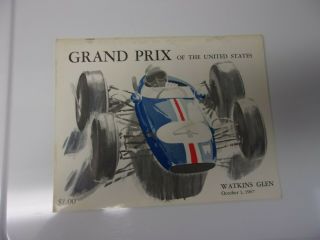 Grand Prix Of The United States Watkins Glen Oct 1,  1967 Program