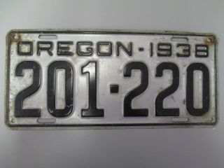 Vintage,  Old 1938,  Oregon,  Or,  Ore,  License Plate,  Tag,  Garage Man Cave