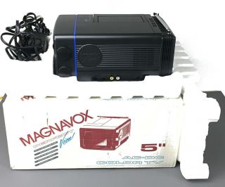 Vtg Magnavox Perfect View Cj3922 Ch03 Portable Color Tv Radio & Box