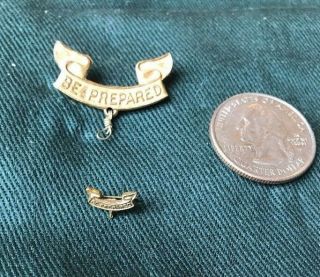 Vtg Bsa Second Class Rank Pins Be Prepared Pat 1911 Boy Scouts Of America 2nd