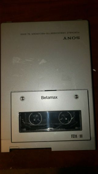 Sony Sl - 2000 Betamax Portable Video Cassette Recorder Np - 1 Bp
