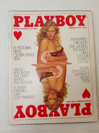 Vintage Playboy Magazines,  February 1978,  Featuring " Playmates Around The World "