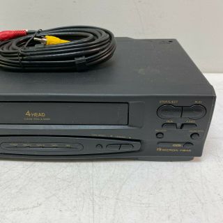 Symphonic Model SL240B 4 Head VHS Video Cassette Player No Remote 3