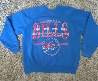 Vintage Buffalo Bills Sweatshirt 1988 1989 1990 1991 Afc Champions Xl Rare