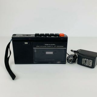 Realistic Ctr 85 Portable Cassette Tape Player Recorder Voice Activated Mic Ac