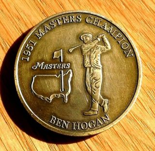 Large Bronze Golf Coin Commemorating Ben Hogan 