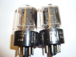 One Matched Wide Black Plate 6sn7gtb Tubes,  From Rca