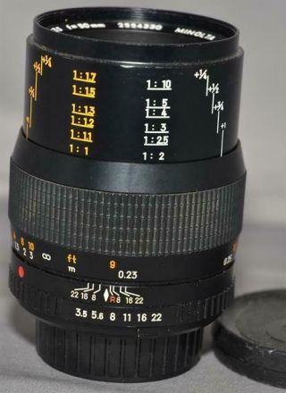 Mc Macro Minolta Celtic 50mm 1:3.  5 Slr Lens From Japan