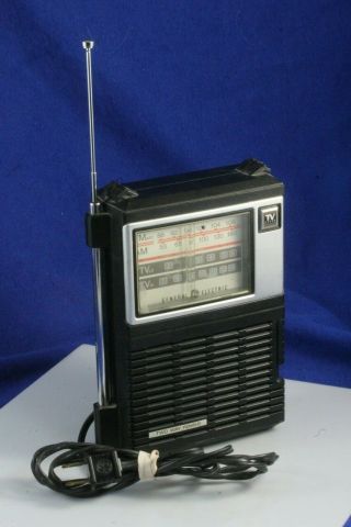 Vintage Portable Radio Am Fm General Electric Model No.  7 - 2929a 4 - Band Tv Sound