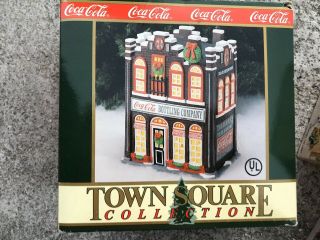 Vintage 1995 Town Square Coca Cola Bottling Company Coke Christmas Village