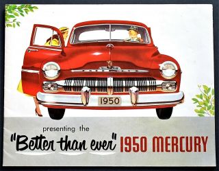 1950 Mercury Full Line Sales Folder 11 " By 8.  5 " 50mercf