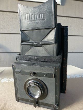 Mentor Reflex Folding Camera 8x11,  Tessar 150mm F:4.  5 Or Restore