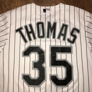 Majestic CHICAGO WHITE SOX Frank Thomas Baseball Jersey MLB Coolbase MENS MEDIUM 2