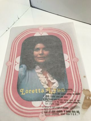 Vintage 1976 70’s Loretta Lynn T - Shirt Iron On Transfer - Country Music