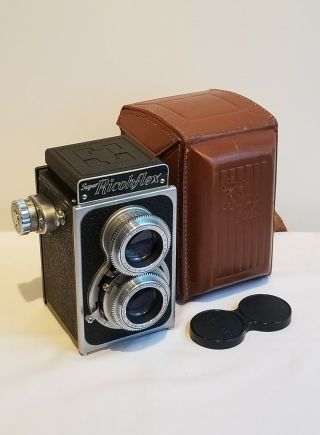 Ricohflex Tlr Medium Format Film Camera With Leather Case