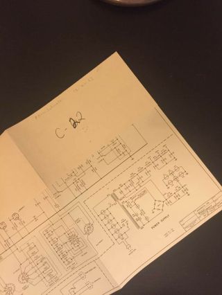Mcintosh C22 / C - 22 Preamp / Preamplifier Fold Out Schematic