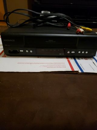 Magnavox 4 Head Vcr Vhs Player Mvr440mg And Cables &