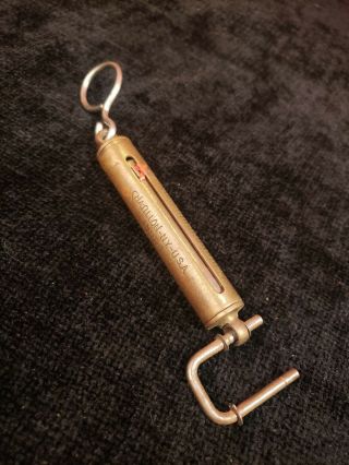 Vintage Chatillon Tubular Brass 32 Ozs Hanging Scale Inst - T