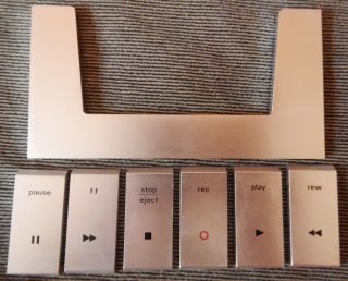 Nakamichi 600 Cassette Tape Deck Function Control Switch Plates All 6,  Extra