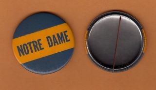 Old 1960s Notre Dame Fighting Irish Pinback Button Unsold Stock