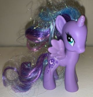 Vintage My Little Pony G4 3 " Brushable Princess Luna 2011 Tinsel Hair Fim Hasbro