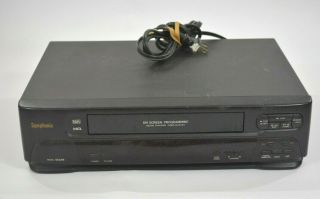 Symphonic Model Sv211e Vcr Video Cassette Recorder Vhs Player