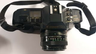 Canon T - 70 35mm SLR Film Camera and 50mm f 1.  8 len - cannon 277t flash 2