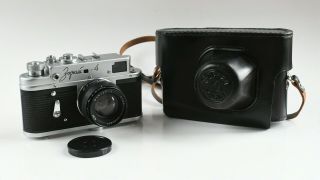 Zorki 4 Rangefinder Film Camera With Jupiter 8 50mm F/2 Lens With Case