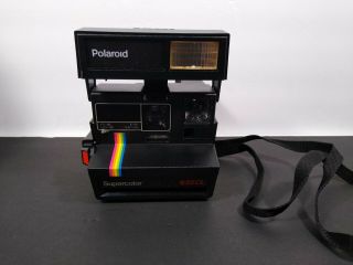 Polaroid Supercolor 635cl Black & Rainbow Polaroid Camera 600