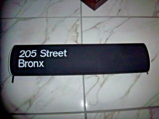 Nyc Subway Sign Ny 1984 Primitive 205 Street Bronx Urban Transit Roll Sign Art