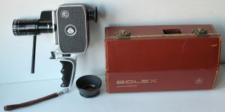 Paillard Bolex P2 8mm Zoom Reflex Movie Camera Som Berthiot Pan - Cinor Lens,  Case